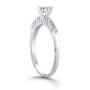 14k White Gold Shared Prong Accent Diamond Engagement Ring